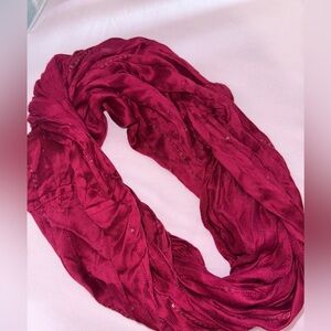 White House Black Market Red Scarf Versatile Wrap Accessory